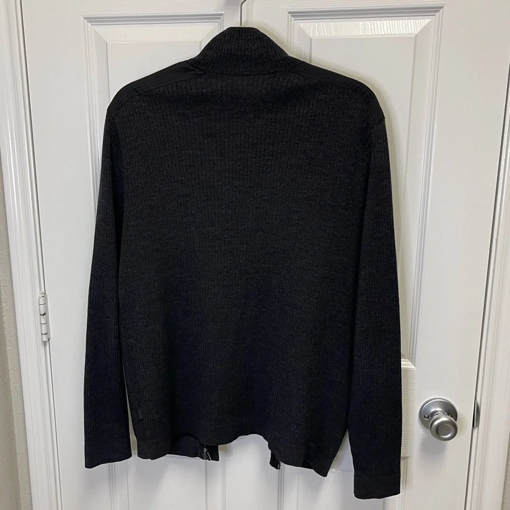 Hugo Boss Wool Ribbed Sweater Jacket - Picture 6 of 15